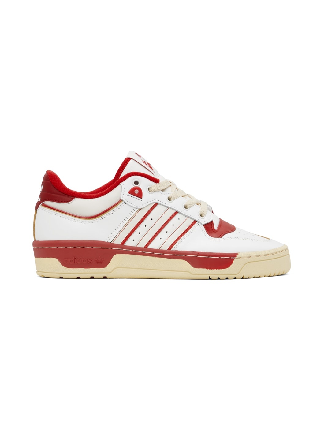 White & Red Rivalry Low 86 Sneakers - 1