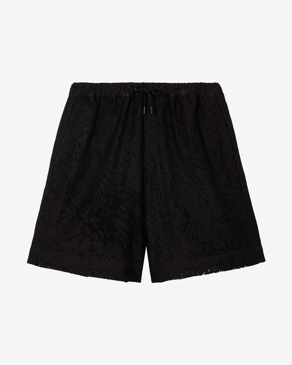 BLACK LACE SHORTS - 1