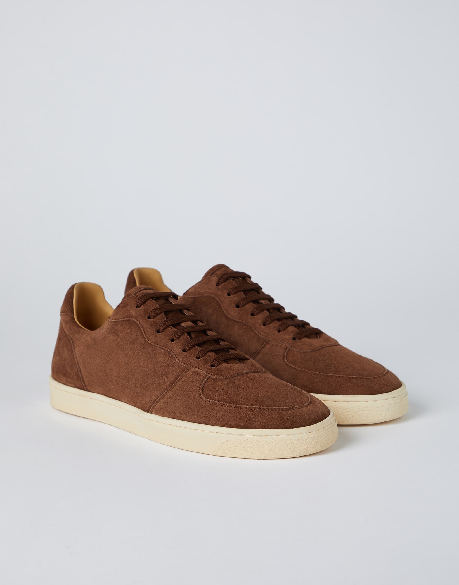 Suede sneakers with natural rubber sole - 1