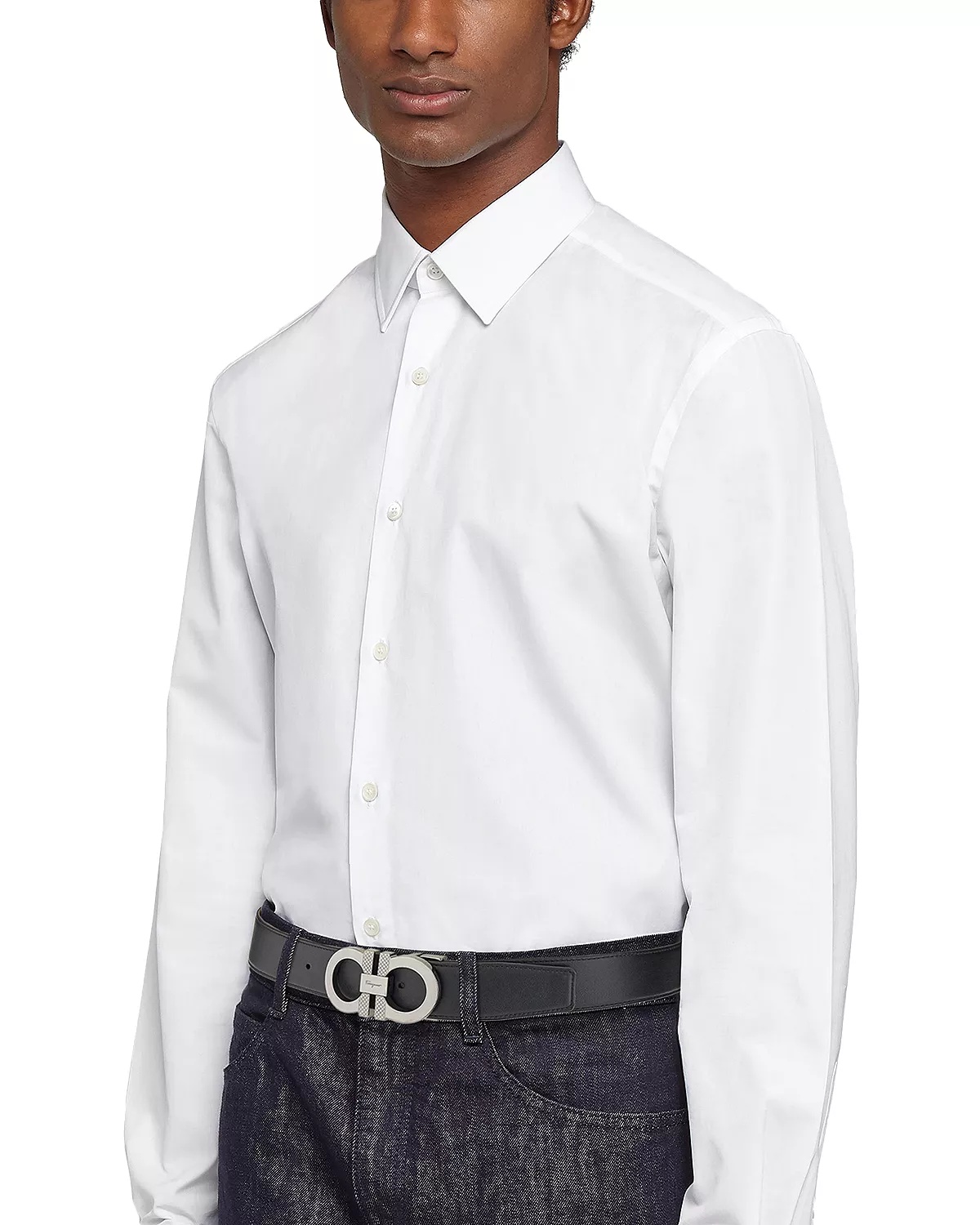 Men's Double Gancini Reversible Leather Belt - 3