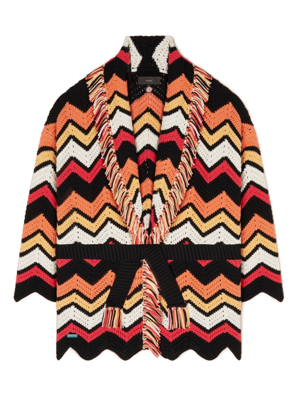 Kaleidoscopic chevron knit cardigan - 6