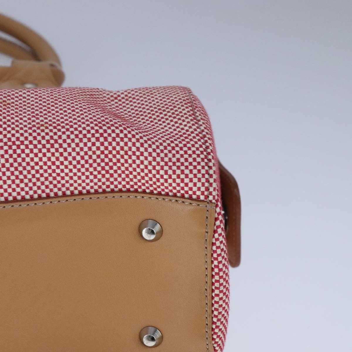 Burberry Hand Bag Canvas Red - 14