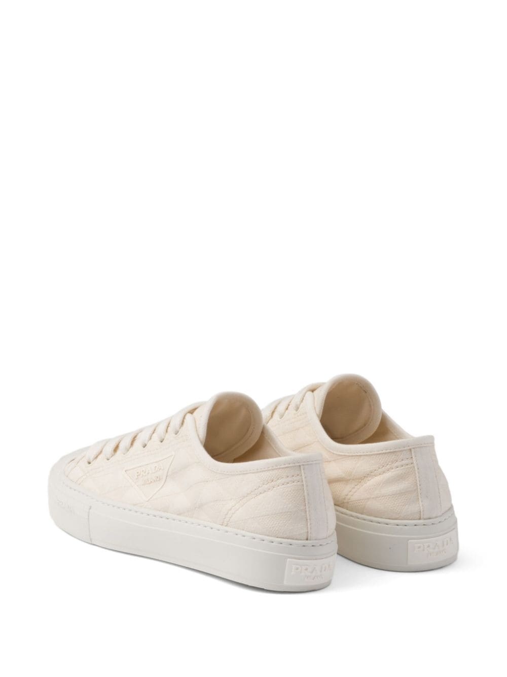 triangle-logo canvas sneakers - 3