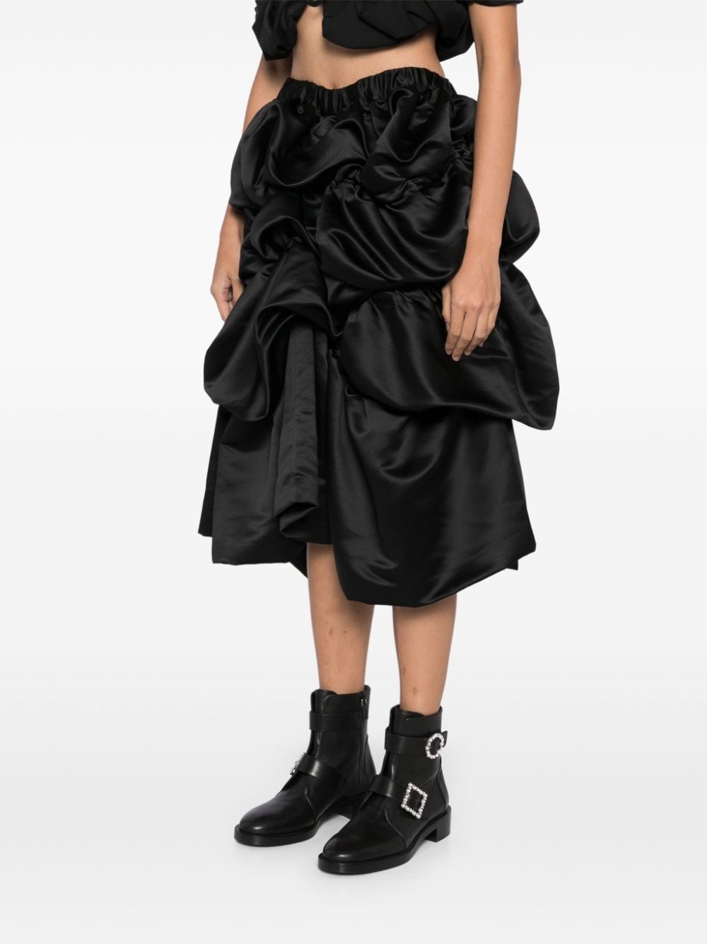 ruched midi skirt - 3