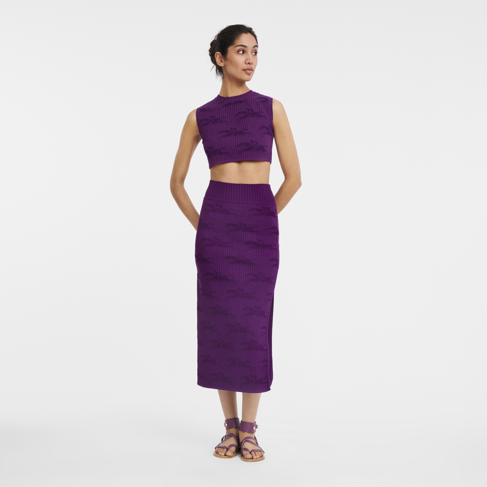 Midi skirt Violet - Knit - 2