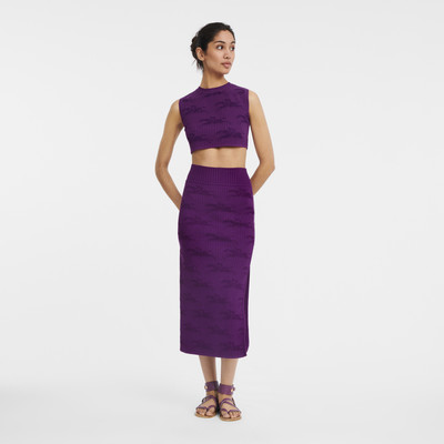 Longchamp Midi skirt Violet - Knit outlook