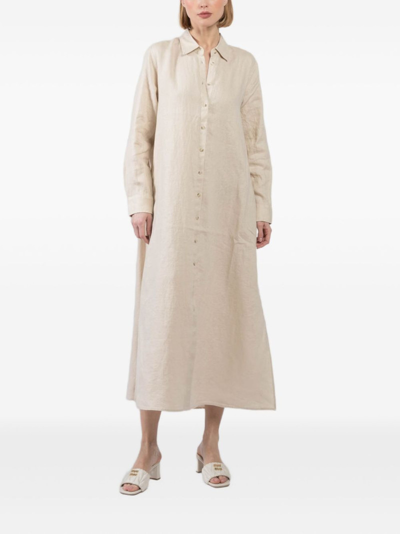XÍRENA belted shirt midi dress outlook