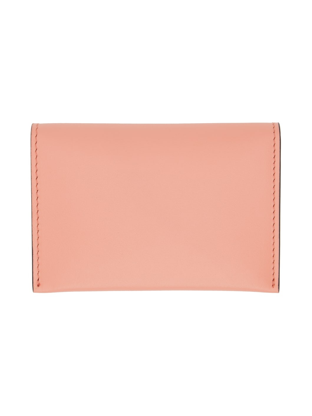 Pink Folded Leather Card Holder - 2