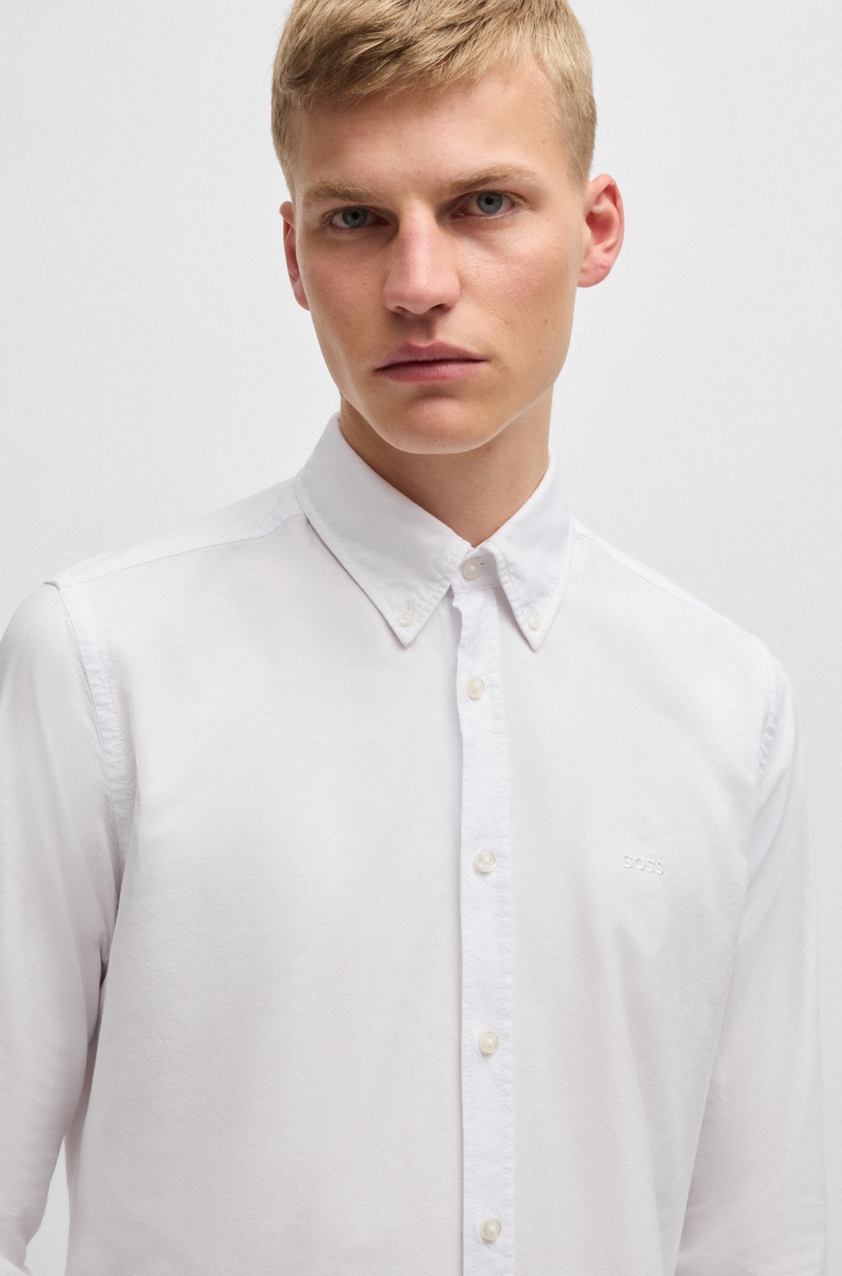 BUTTON-DOWN REGULAR-FIT SHIRT IN OXFORD COTTON - 3
