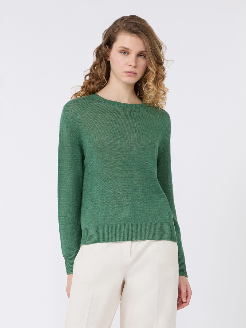 ATZECO Linen yarn jumper - GREEN 3