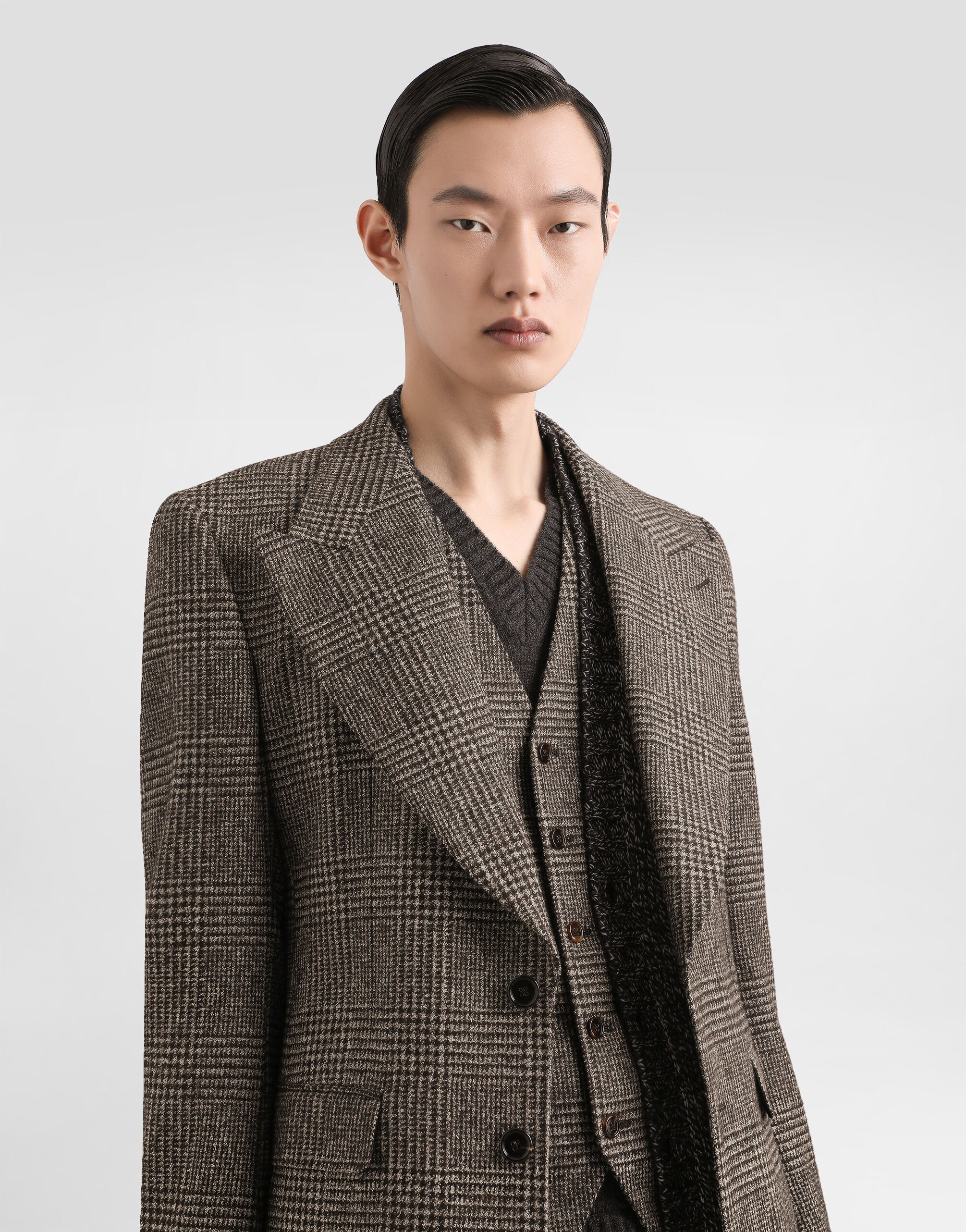 Glen plaid single-breasted jacket - 4