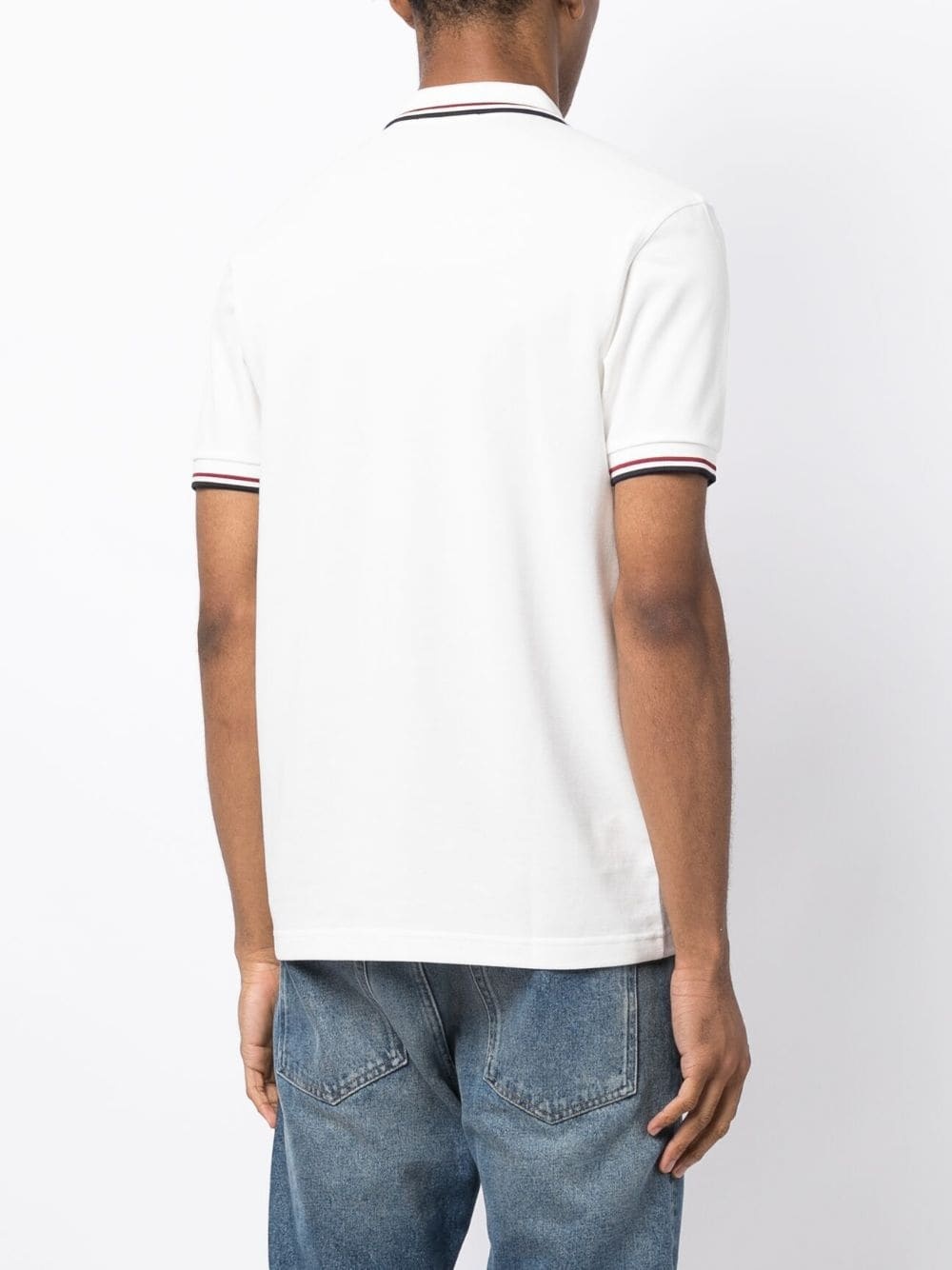 contrast-trim cotton polo shirt - 4