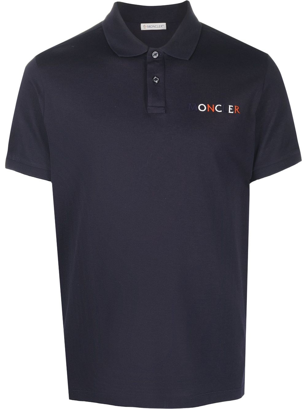 logo-embroidered polo shirt - 1