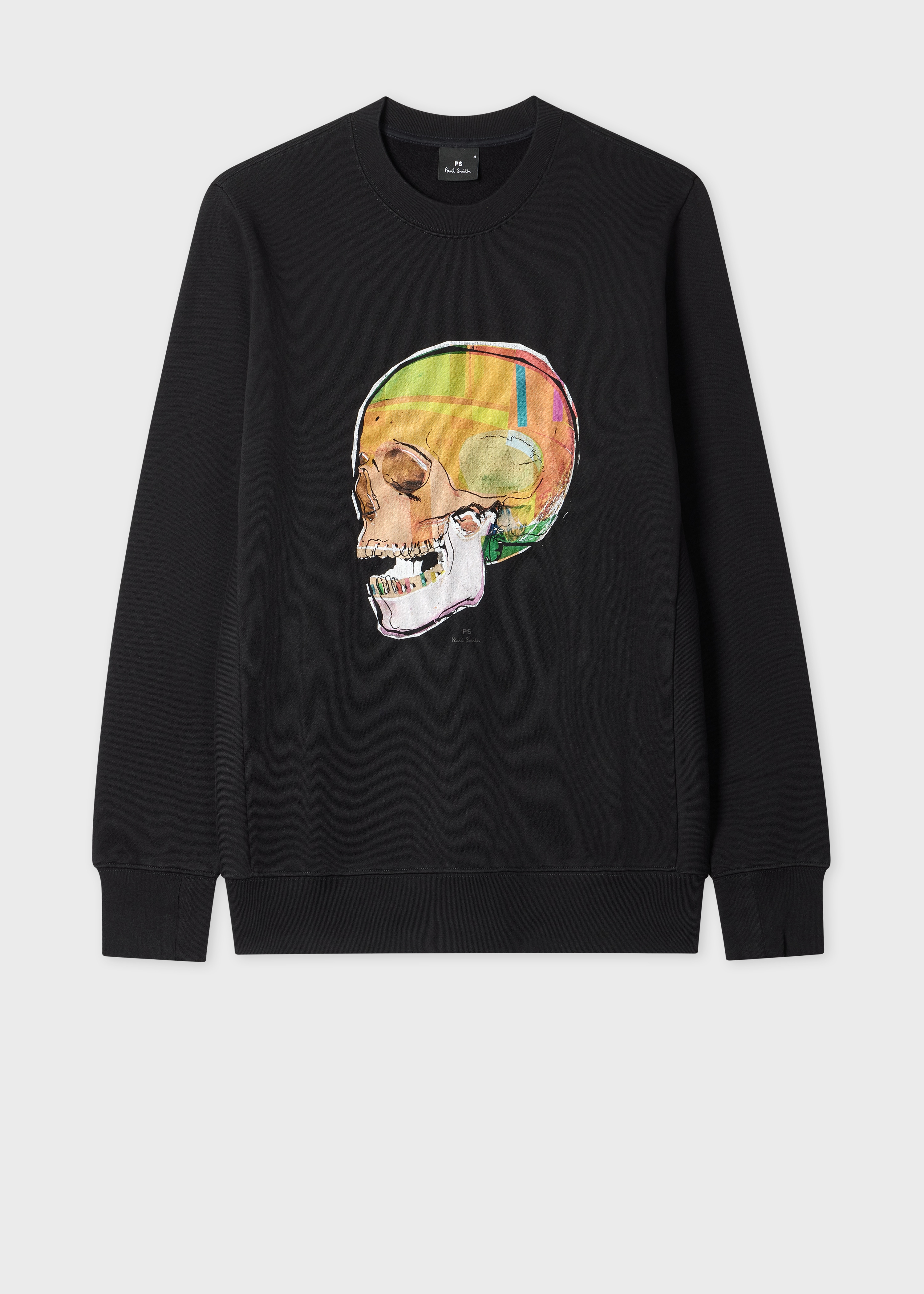 Black 'Skull' Print Sweatshirt - 1