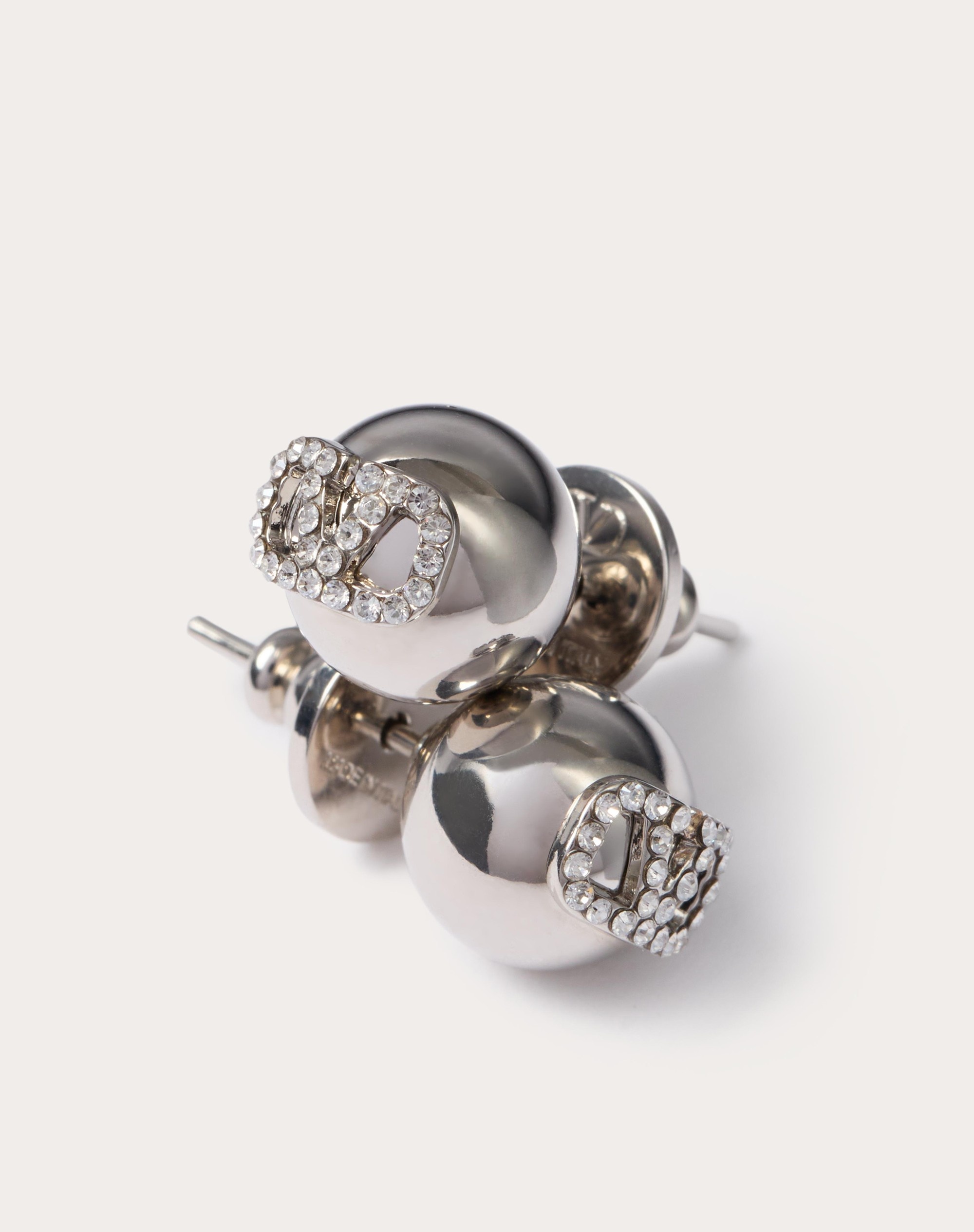 VLOGO SIGNATURE METAL AND SWAROVSKI® CRYSTAL EARRINGS - 2