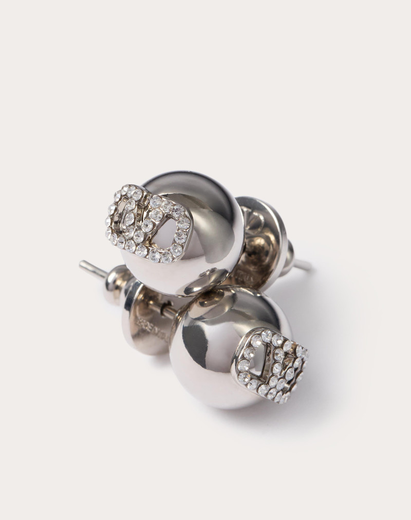 Valentino VLOGO SIGNATURE METAL AND SWAROVSKI® CRYSTAL EARRINGS outlook