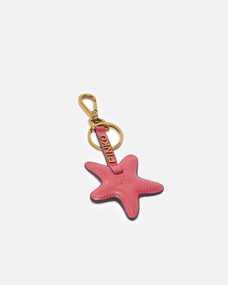 PINKO LEATHER-EFFECT CORAL STARFISH CHARM outlook