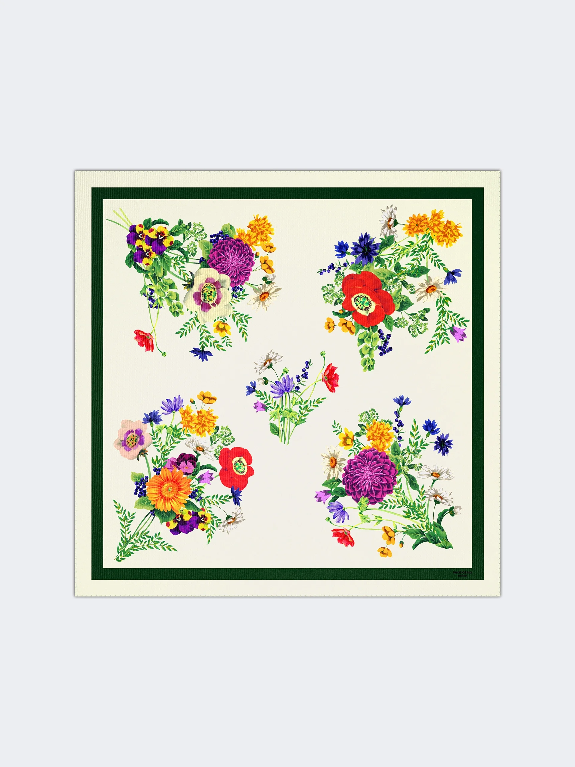 ONESTO Printed silk oversized scarf - IVORY - 1