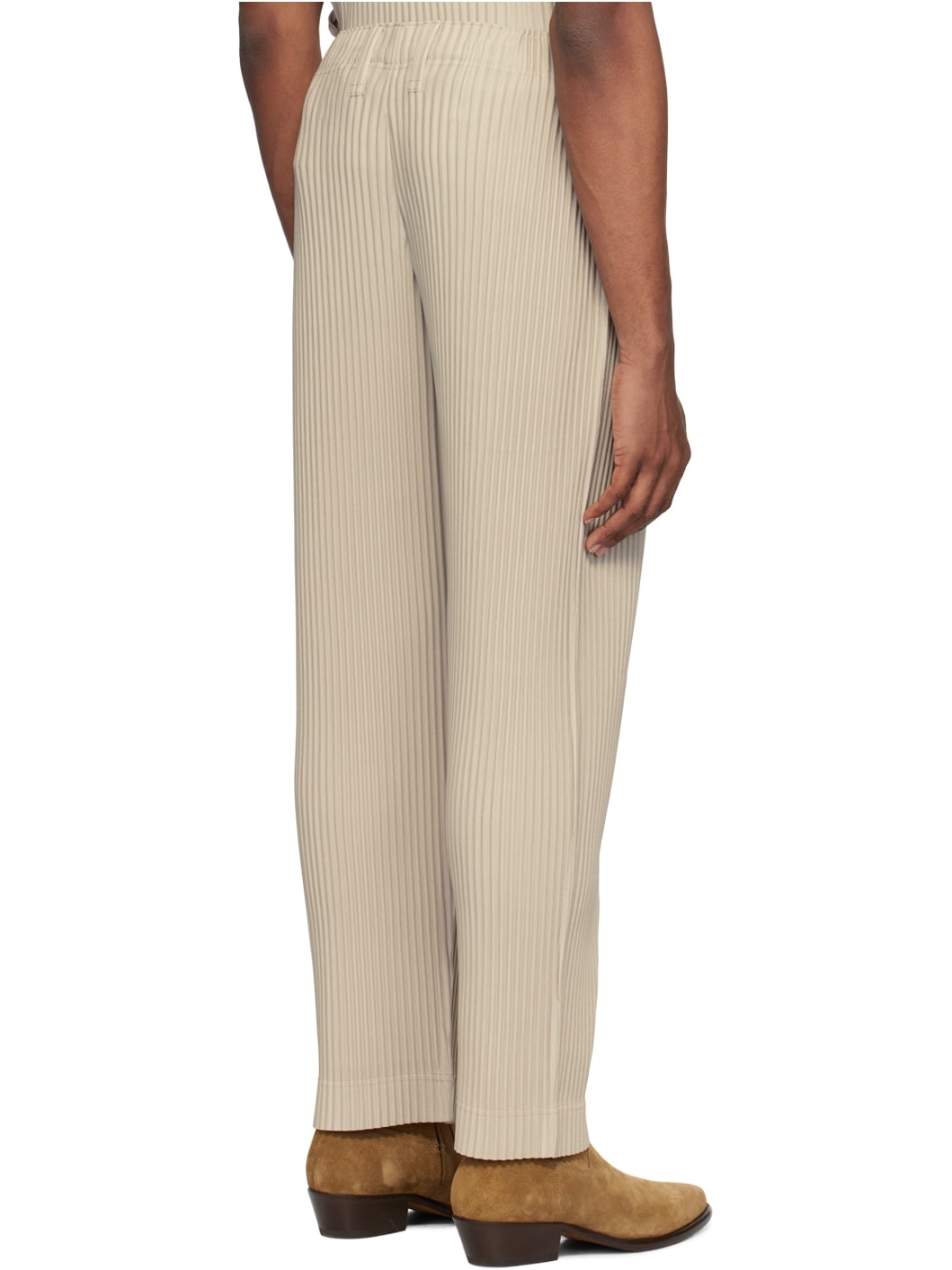 Tan Color Pleats Trousers - 3