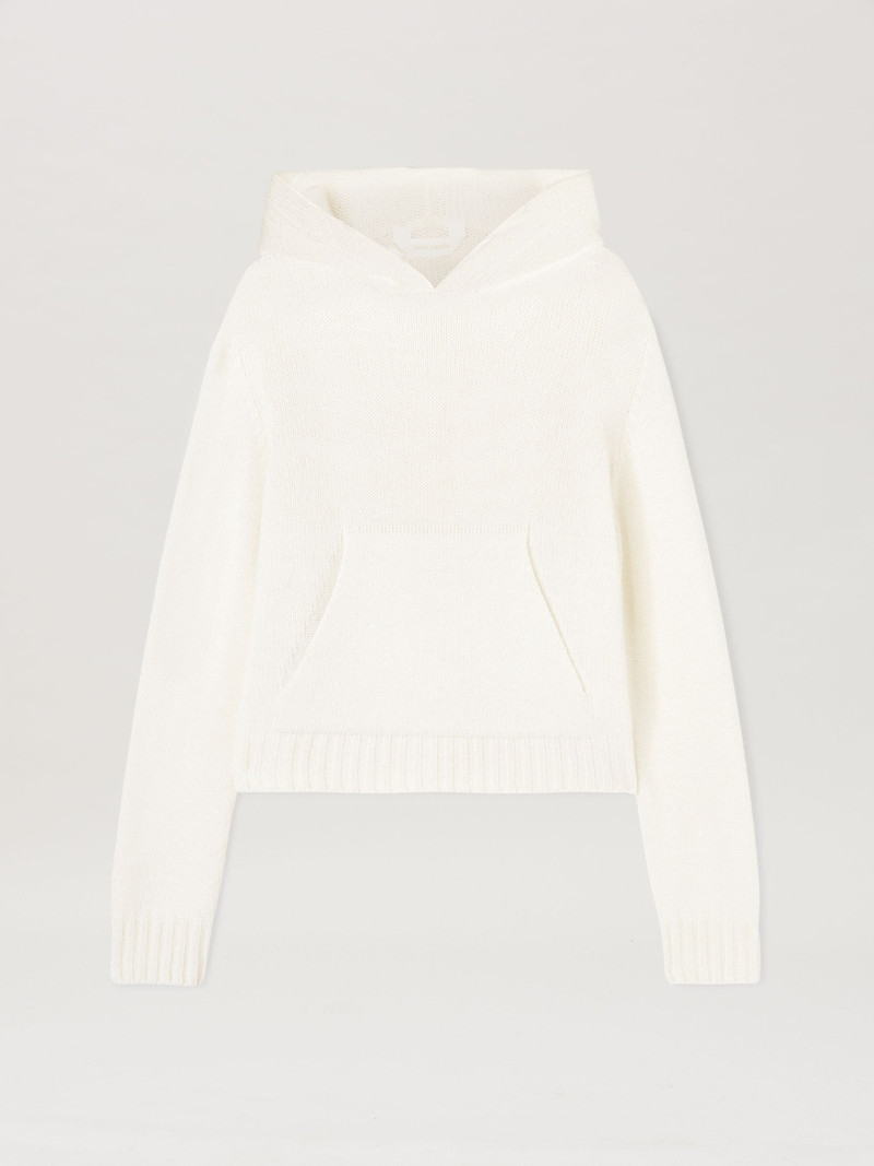 Curved Logo Knitted Hoodie 1