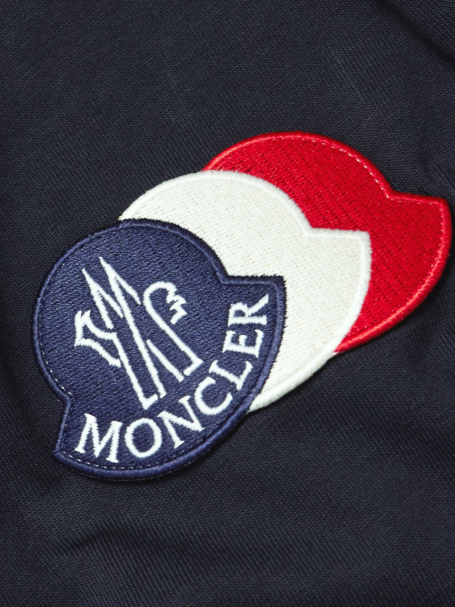 Logo-Appliquéd Cotton-Jersey T-Shirt Navy - 5