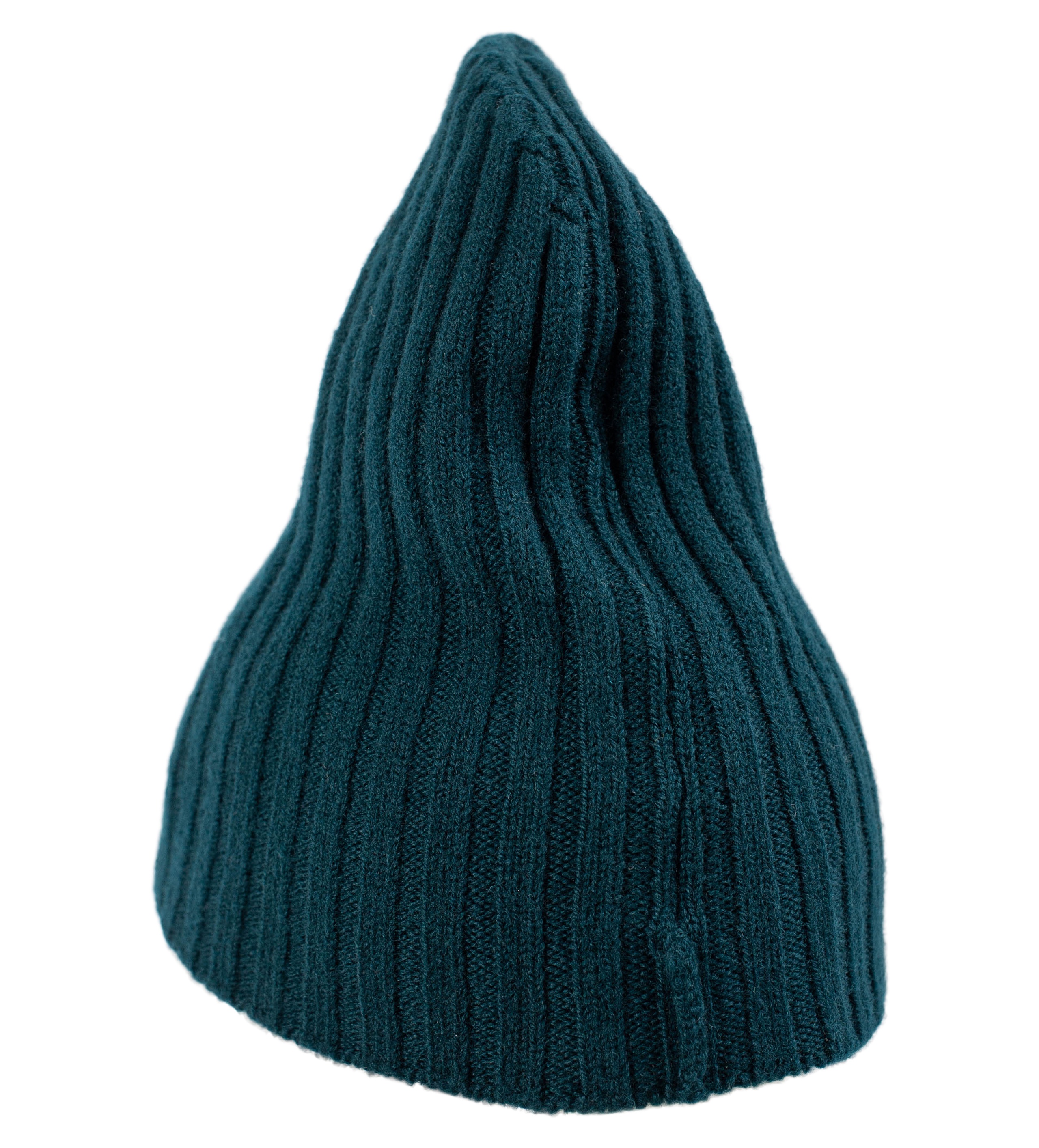 GREEN WOOL BEANIE - 2