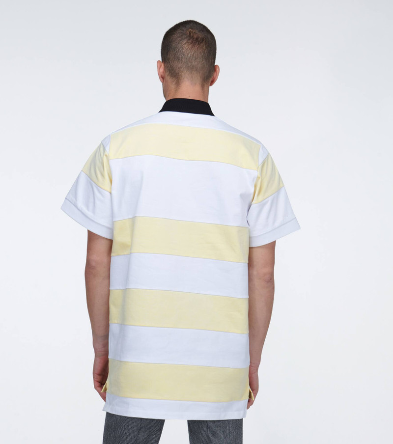 Camera printed striped polo shirt 4
