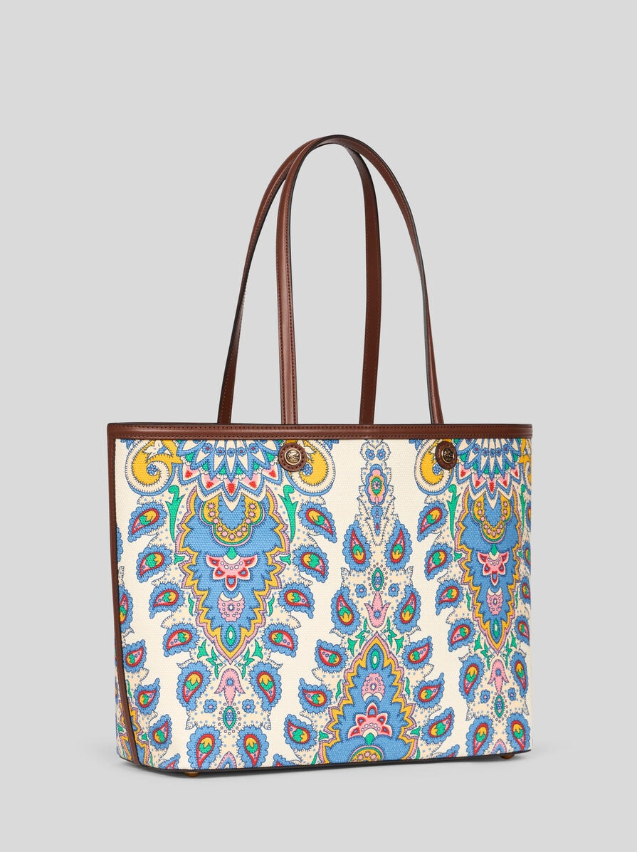 ETRO ESSENTIAL MEDIUM PRINTED CANVAS BAG - 5