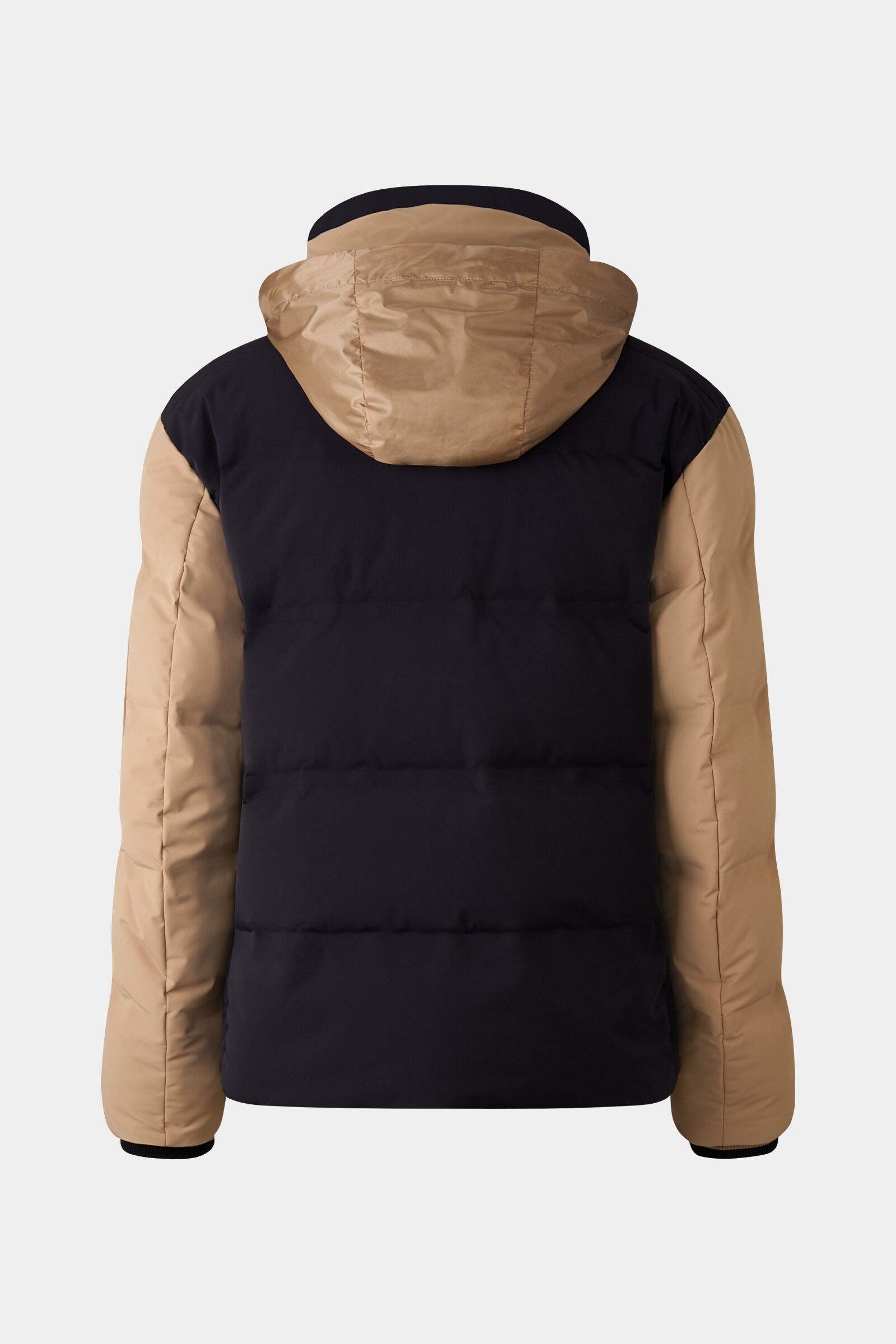 Maceo Down ski jacket in Black/Camel - 3