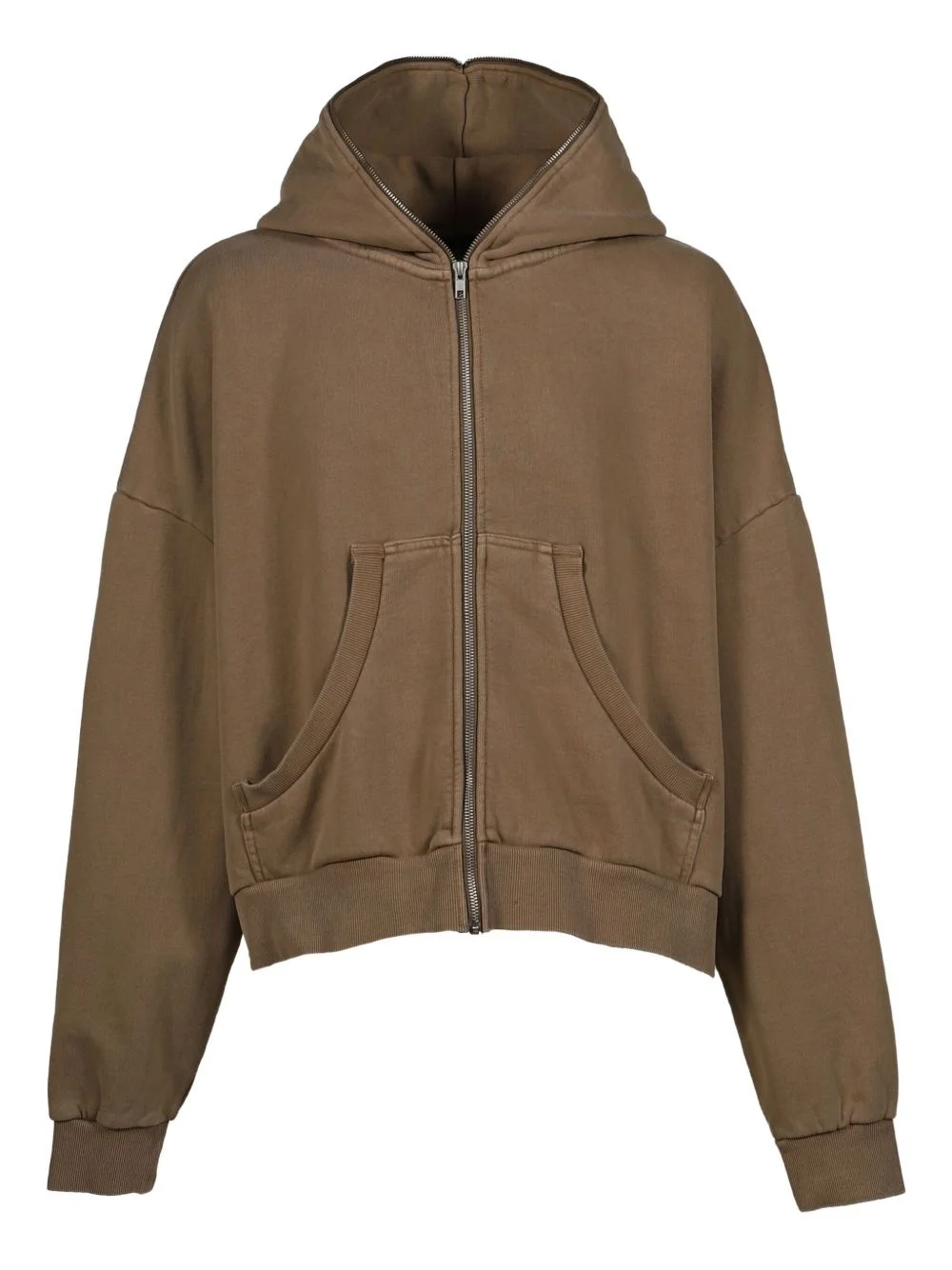 cotton zip-up hoodie - 1