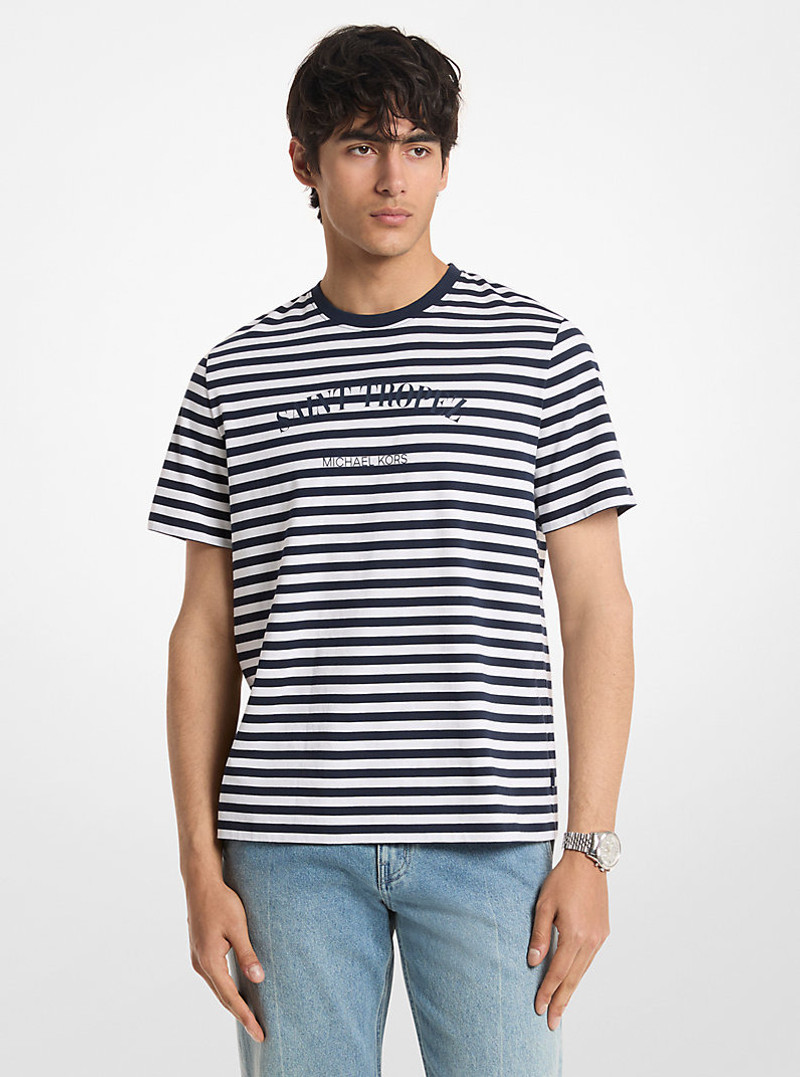 Provence Striped Cotton Jersey T-Shirt 1