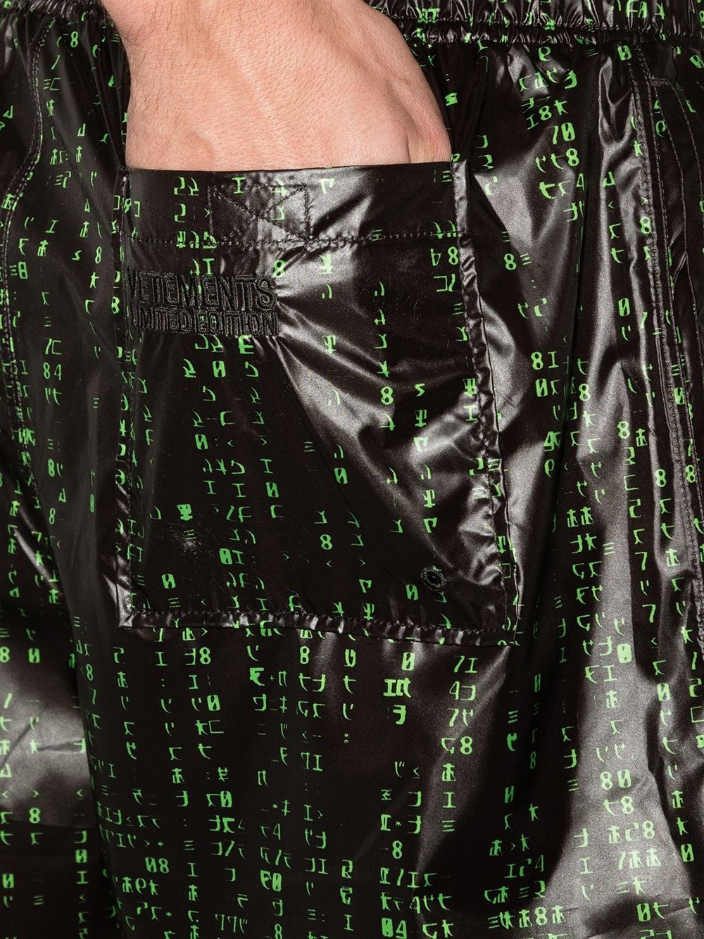 Green Code swim shorts - 4