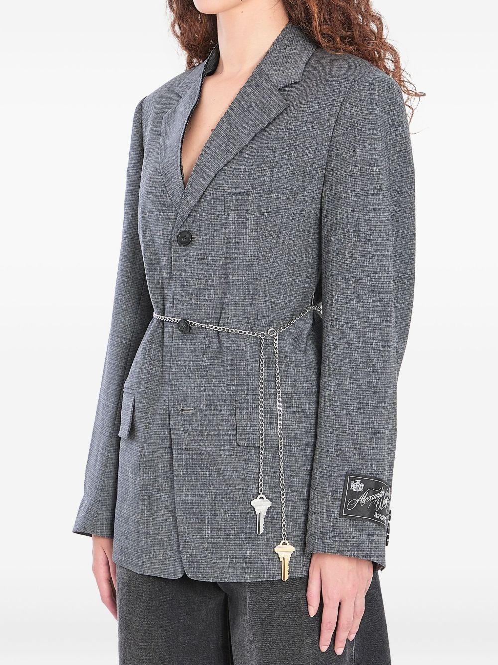 detachable chain-link blazer - 2