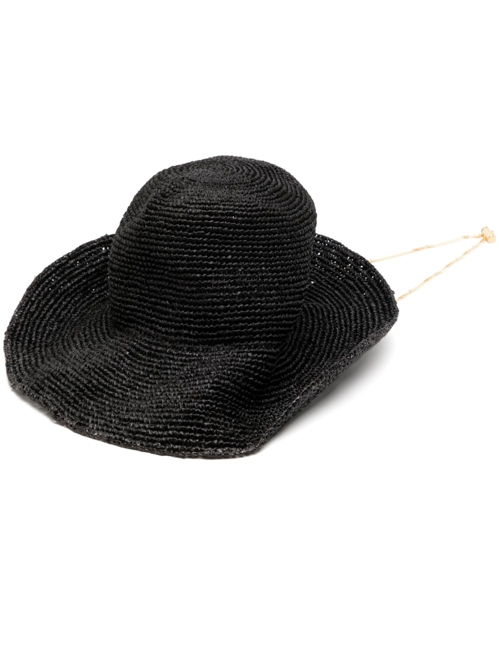 curved brim round crown hat - 1