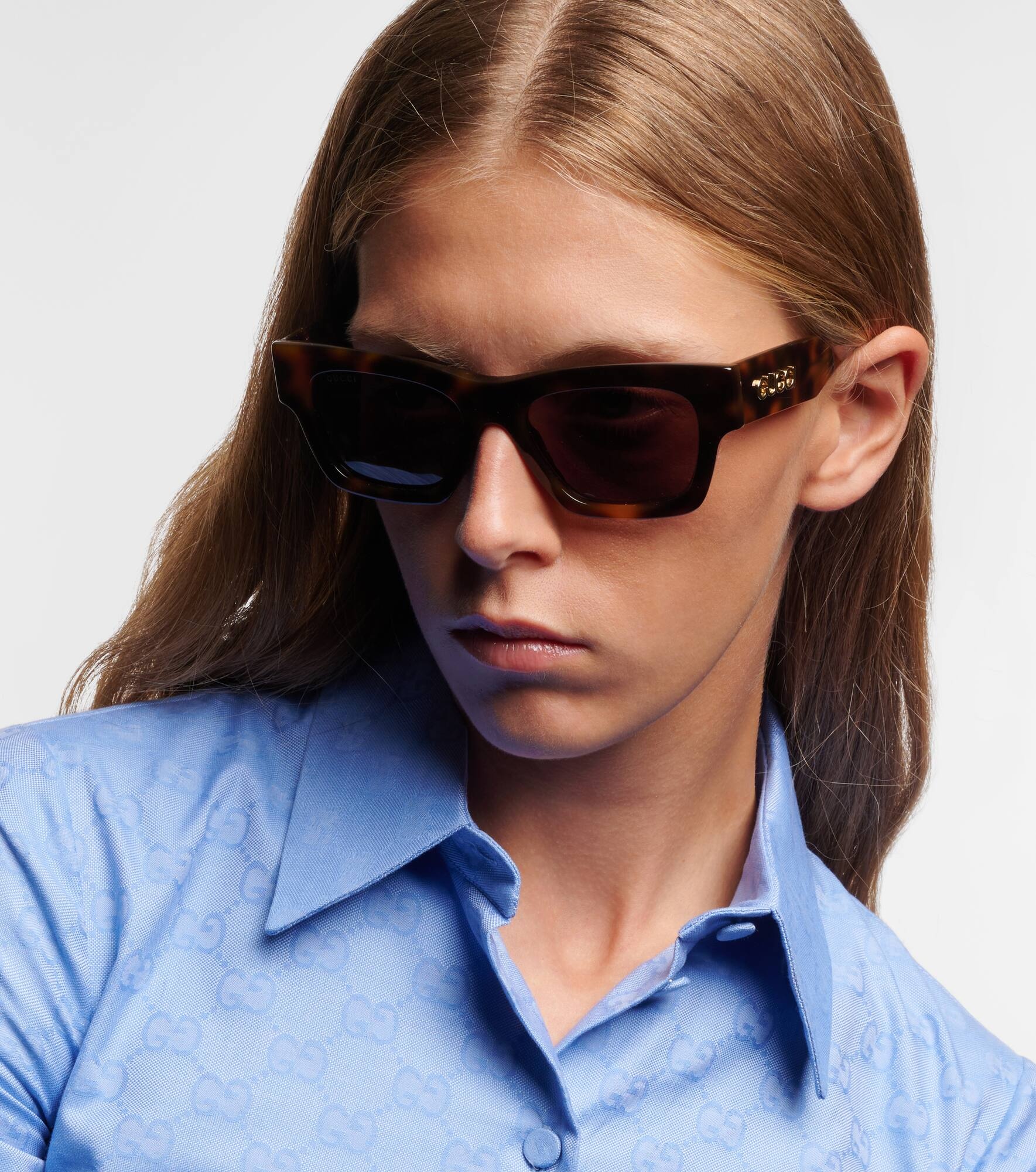 Lettering square sunglasses - 6