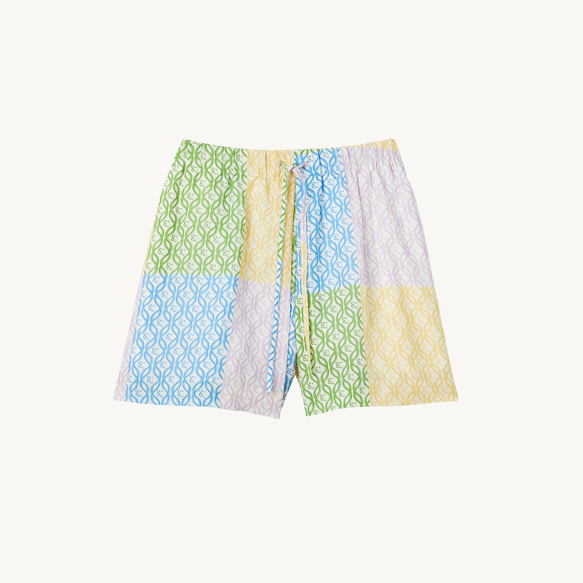 Loose shorts with monogram print - 1