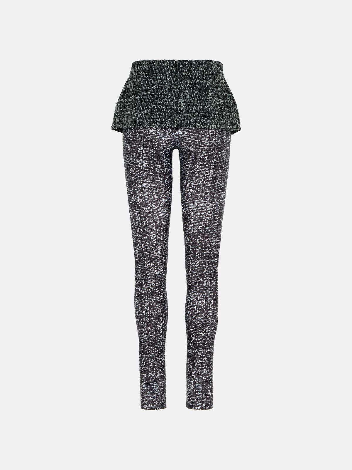 TWO-TONE POLYESTER BLEND LEGGINGS - 3