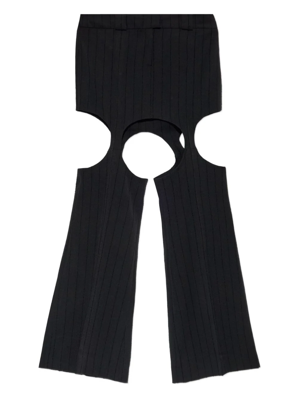 cut-out ribbed skirt - 1