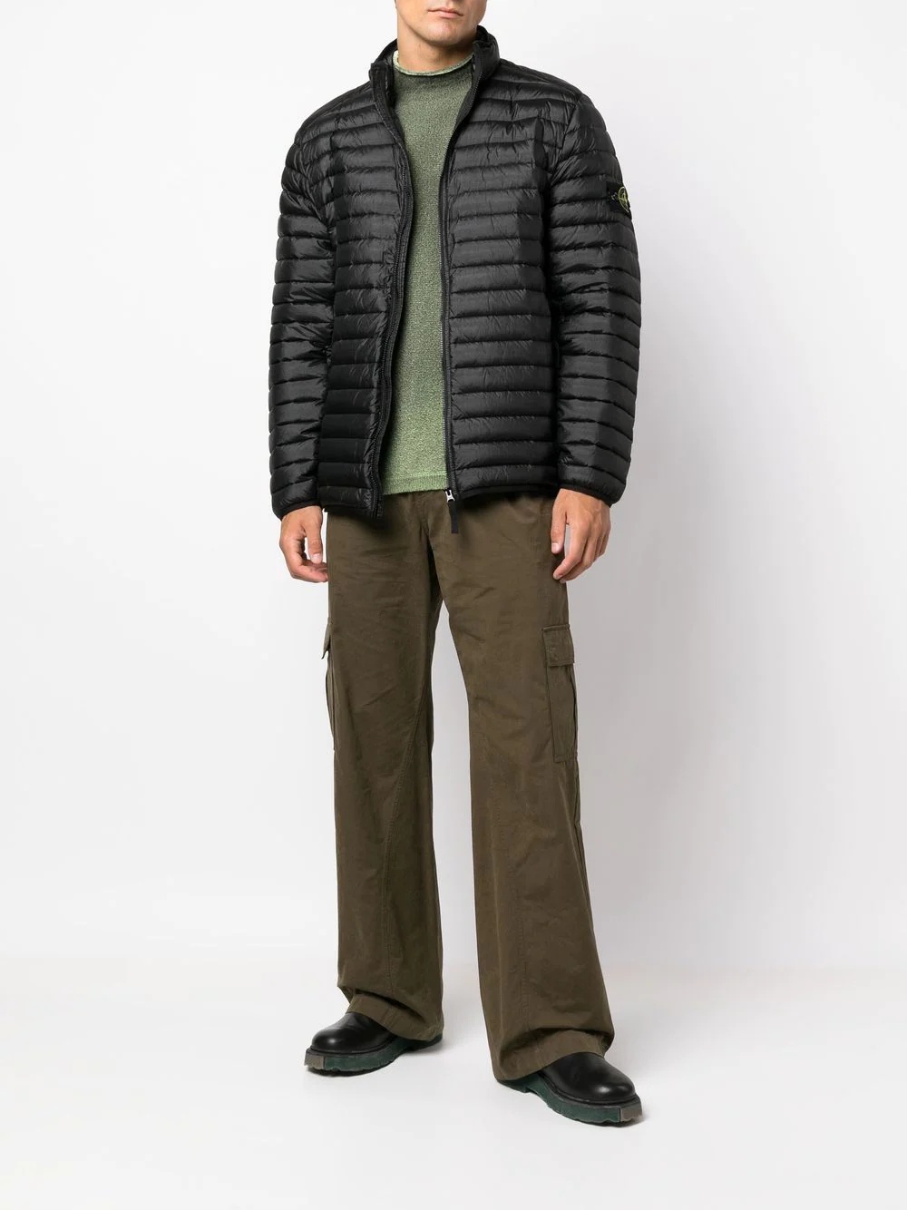 Compass-patch puffer jacket - 2