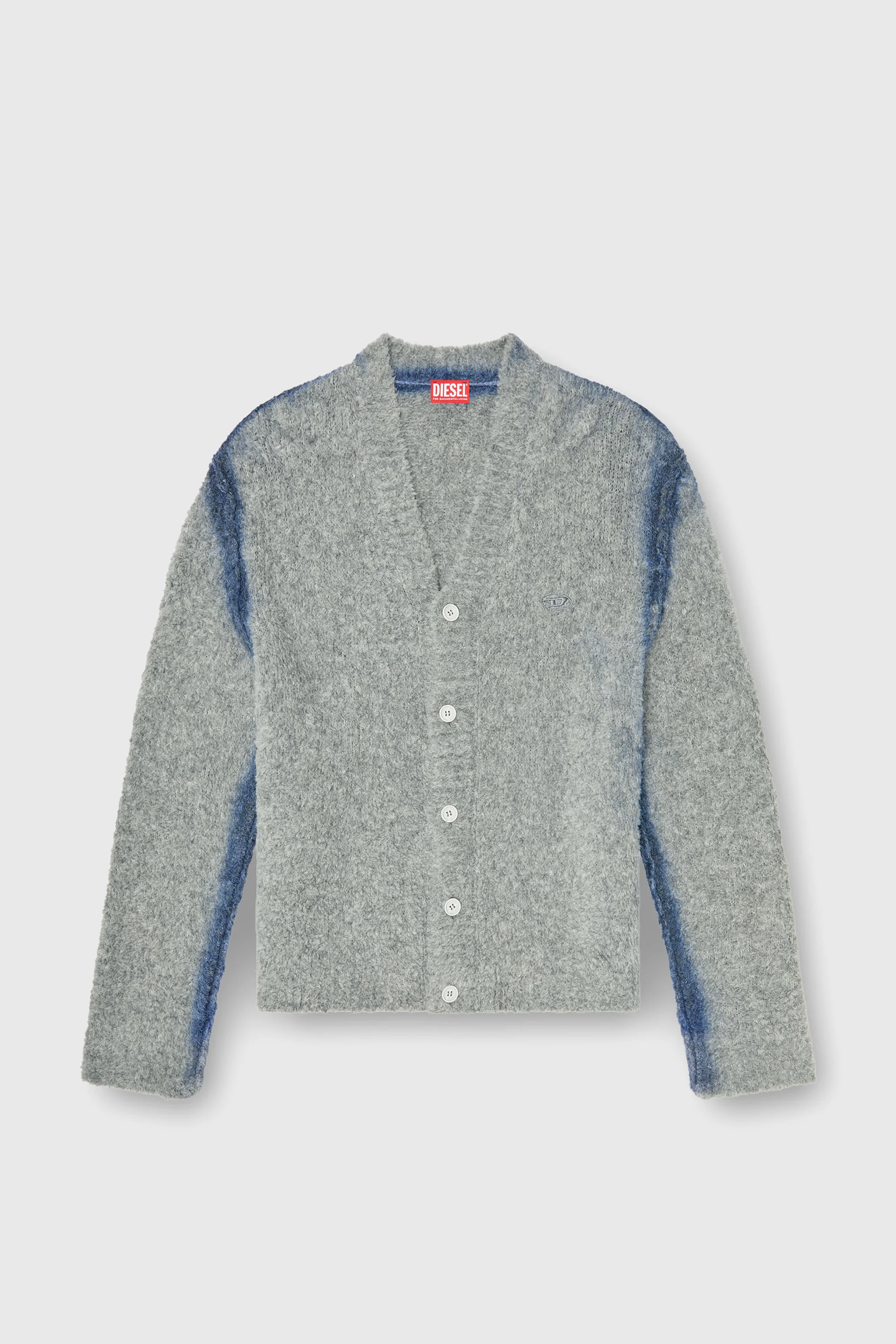 ALPACA-BLEND CARDIGAN WITH SPRAY-DYED SEAMS - 1