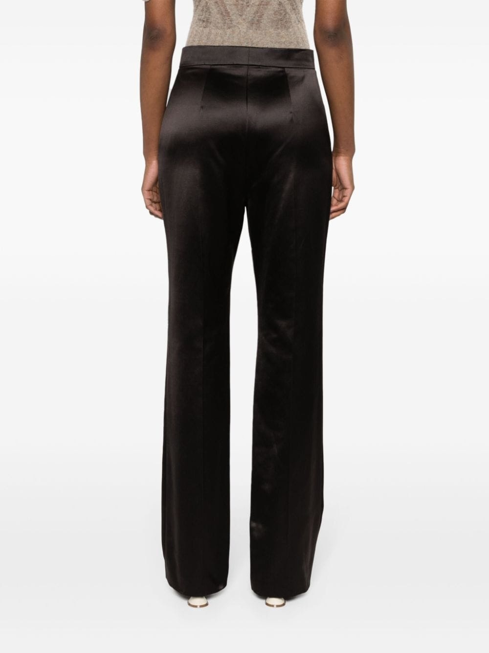 bootcut satin trousers - 4