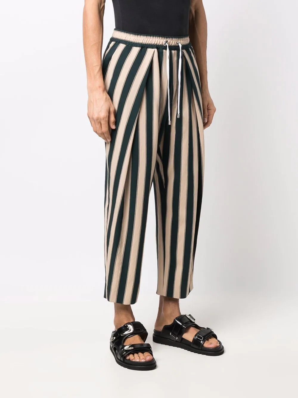 striped cropped trousers - 3