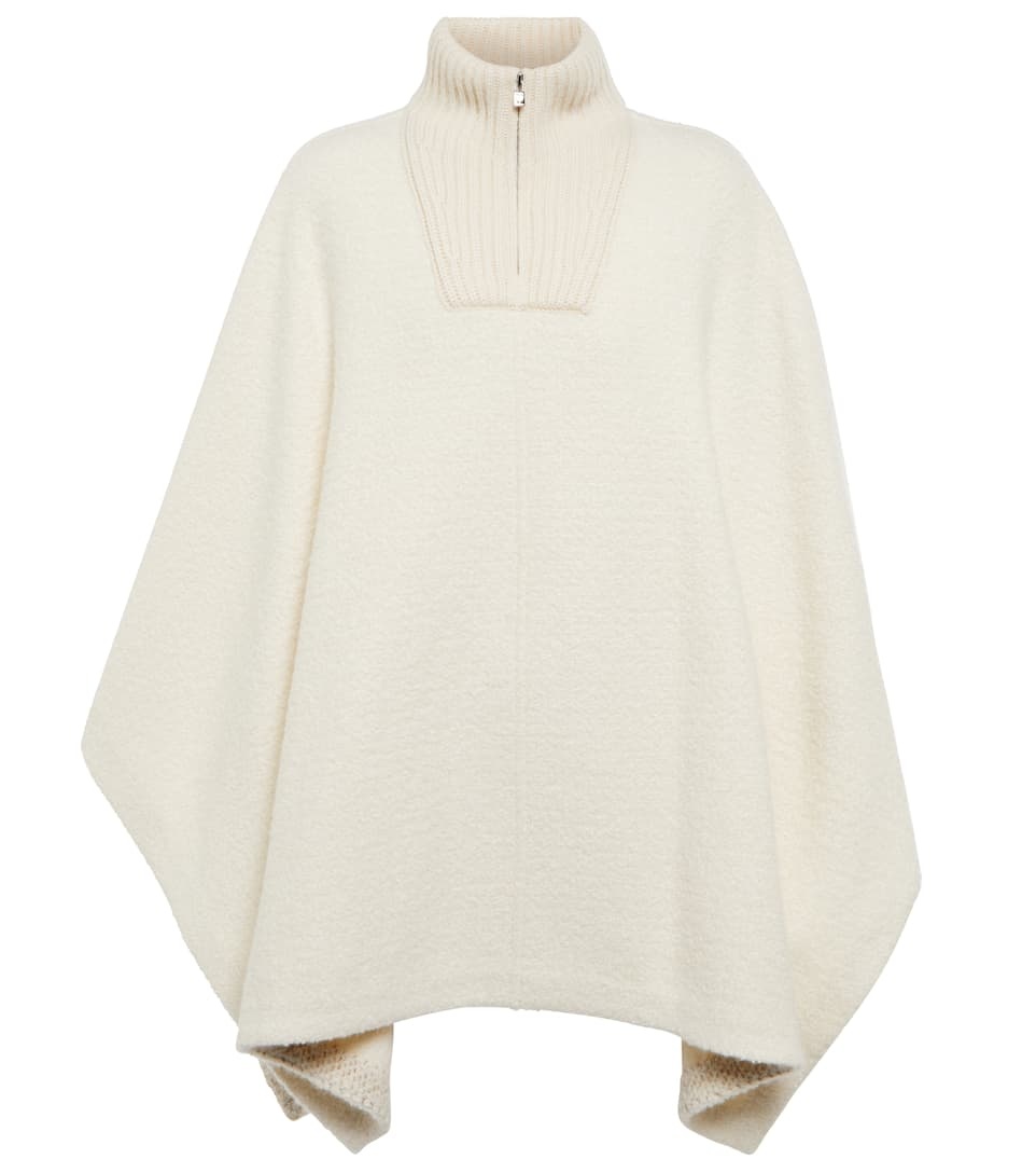 Britney cashmere and silk poncho - 1