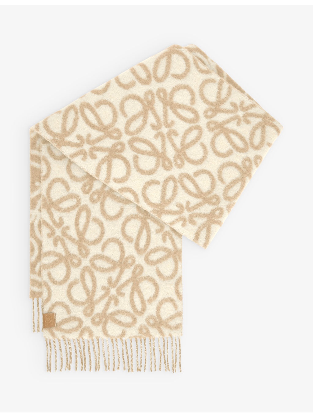 Anagram-patch wool and alpaca-blend scarf - 3
