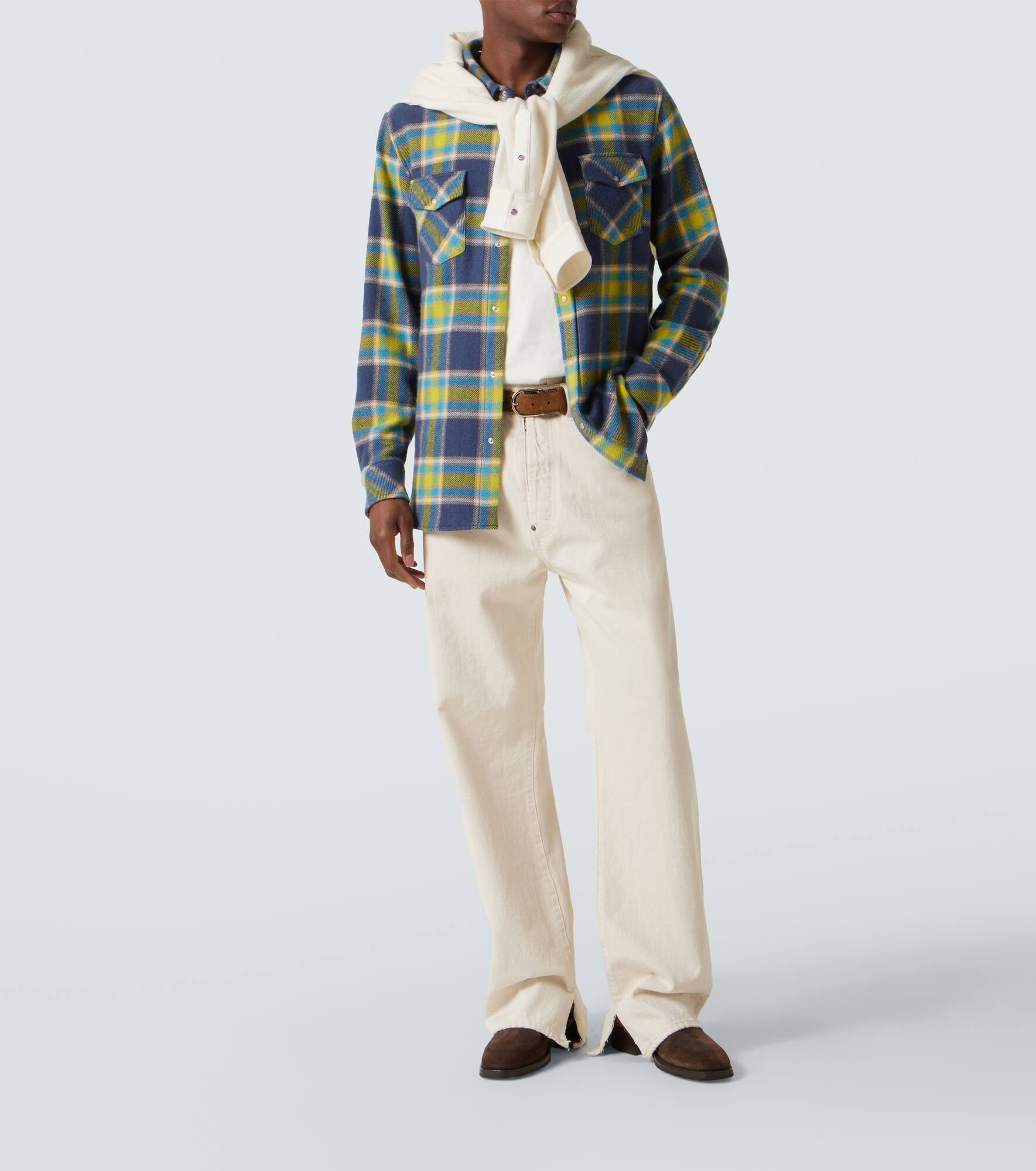Explorer tartan cashmere shirt - 2