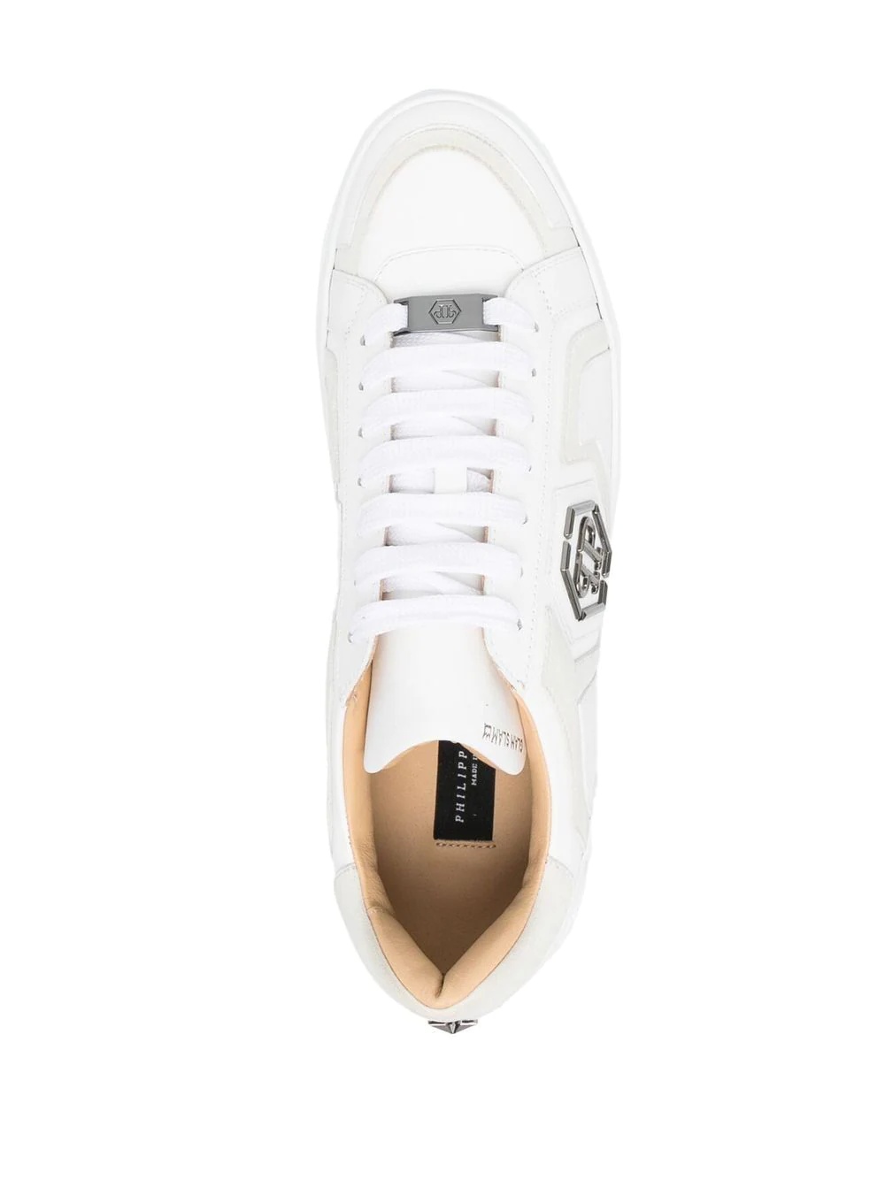 hexagon-logo low-top sneakers - 4