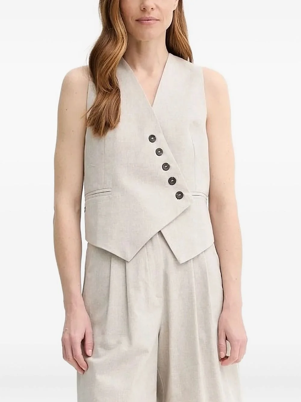 asymmetrical button top - 1