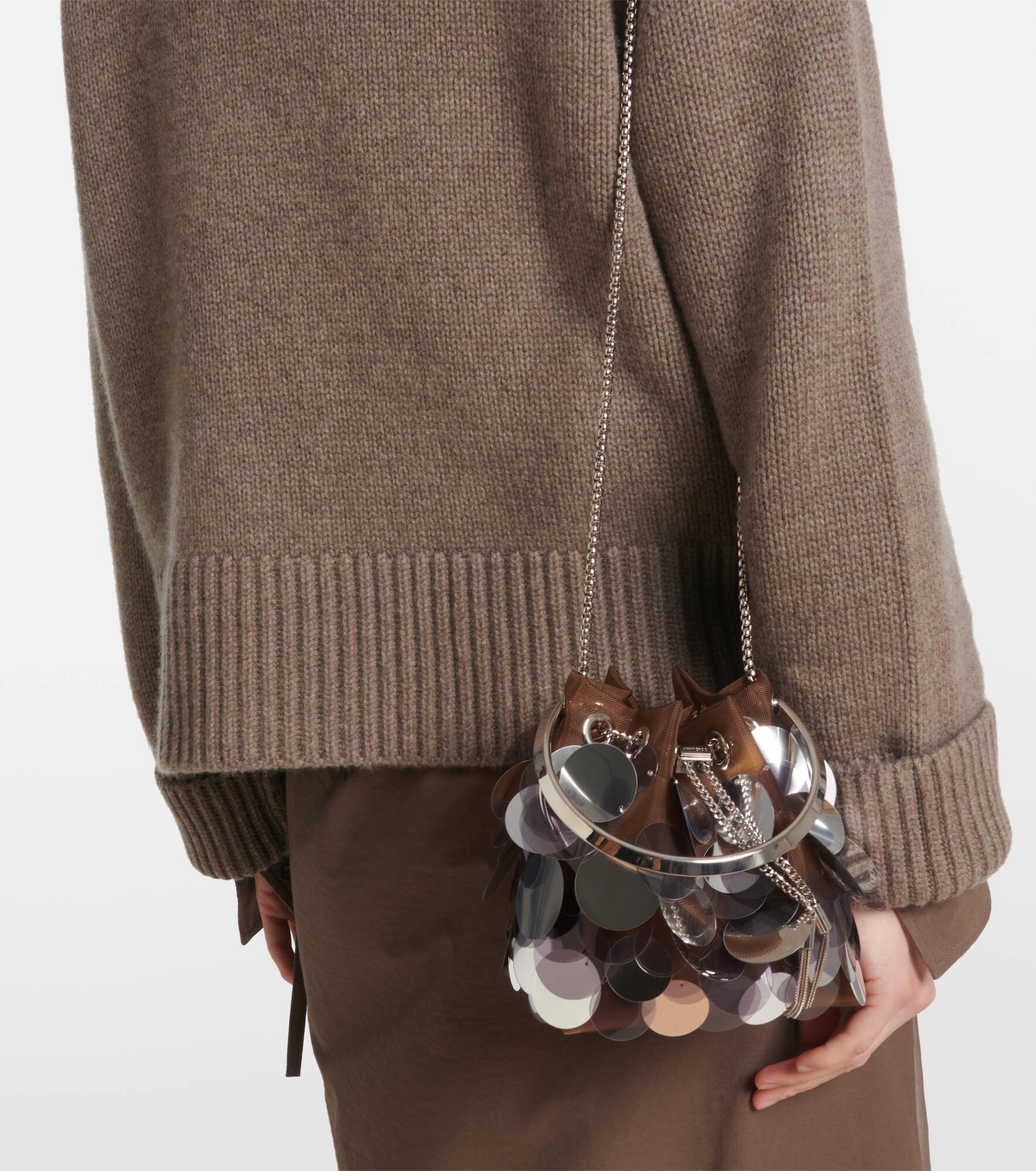 Bon Bon sequined mesh bucket bag - 7