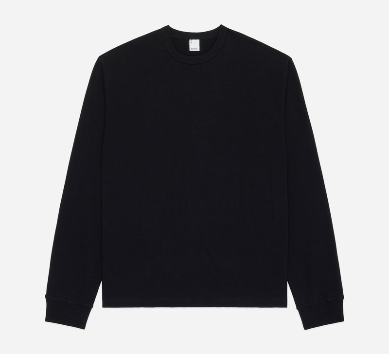 Heavyweight Boxy Long Sleeve T-shirt - Black 1