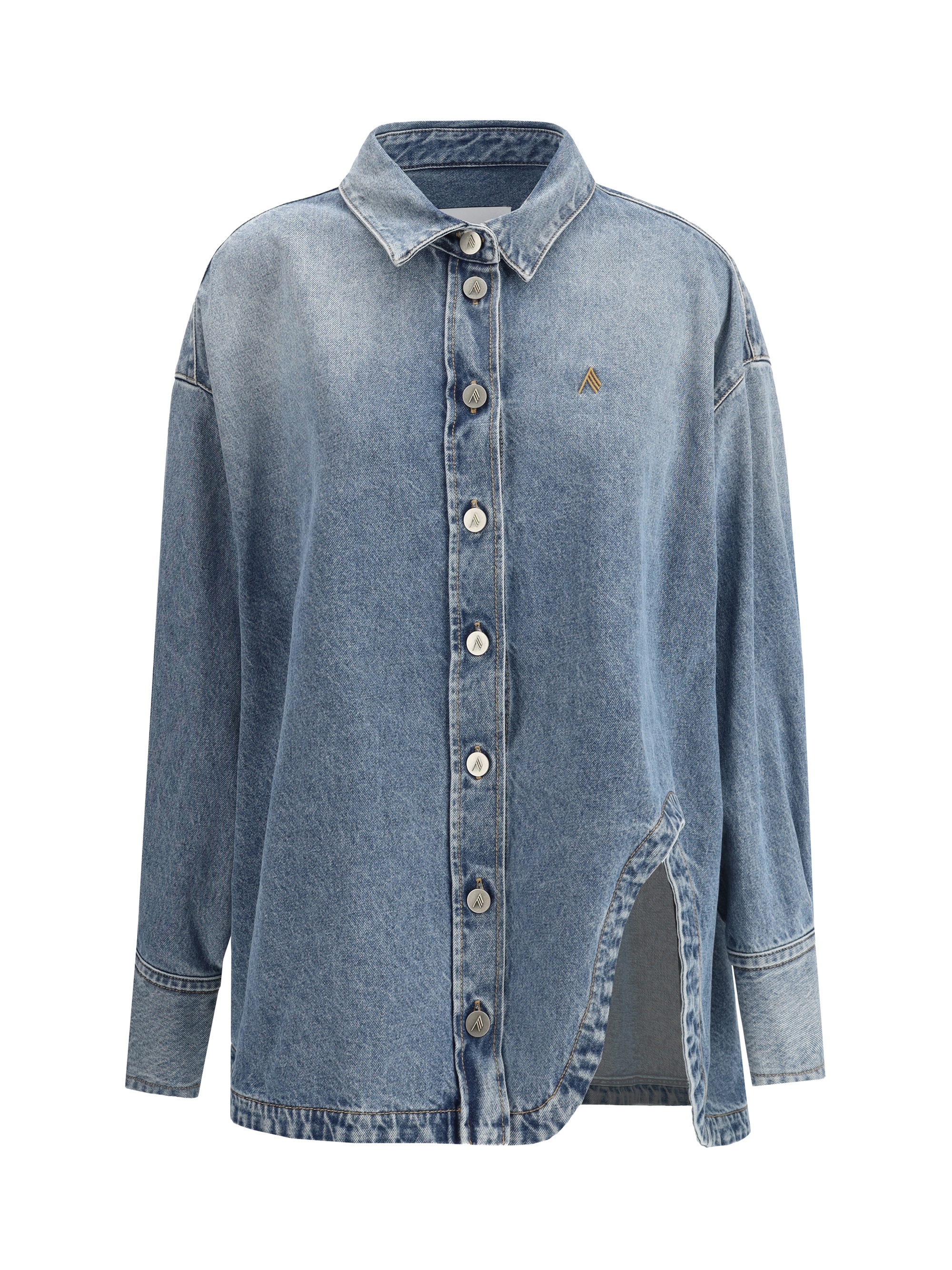 Tシャツ・カットソー THE ATTICO Denim oversize shirt (251WCB00068DDD085AA 024) THE ATTICO Denim Shirt | baseblu | REVERSIBLE